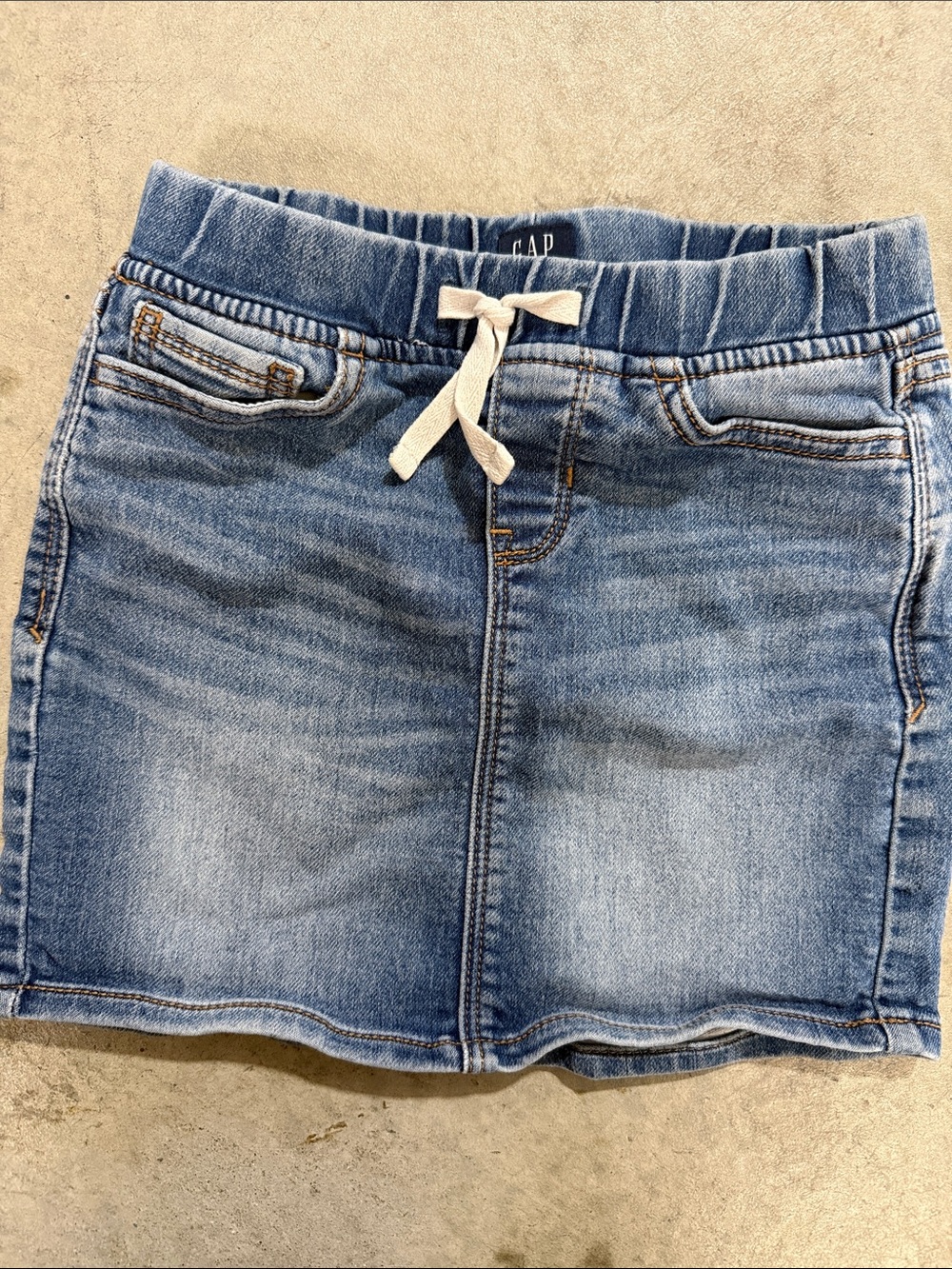 GAP Light Blue Denim Skirt with Drawstring
